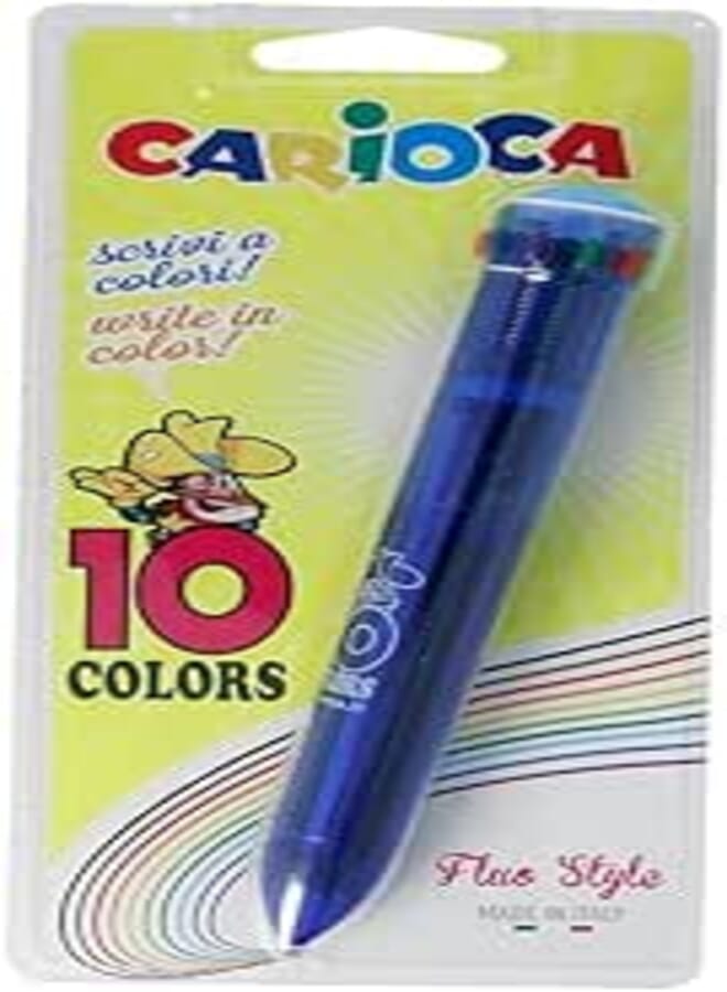 Carioca 10 COLORS PEN FLUO - BLUE 41500